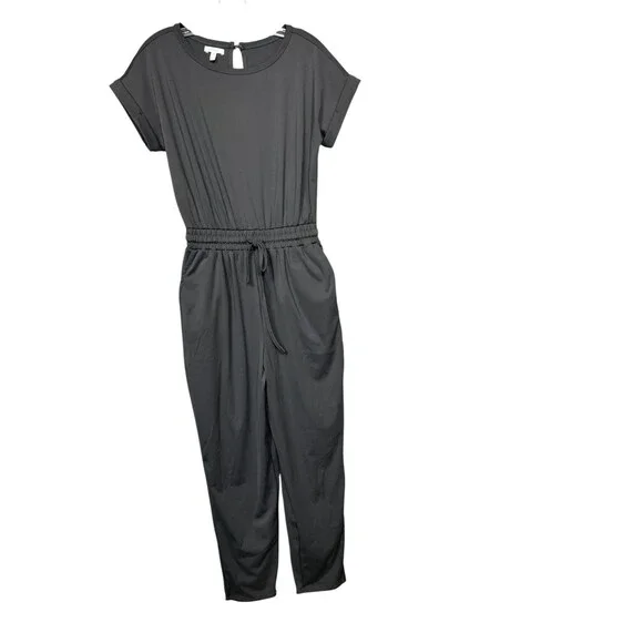 Maurices Gray Traveler Jumpsuit XS Tapered Jogger Athleisure Pockets - Picture 2 of 16